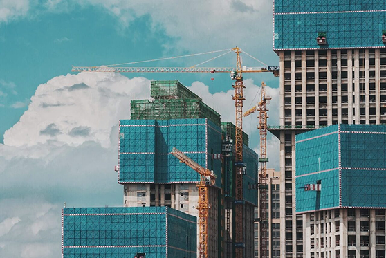 Construction engineers working